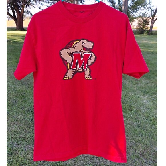 Other - Maryland Terrapins NCAA Team Logo Short Sleeve Red Large T-Shirt